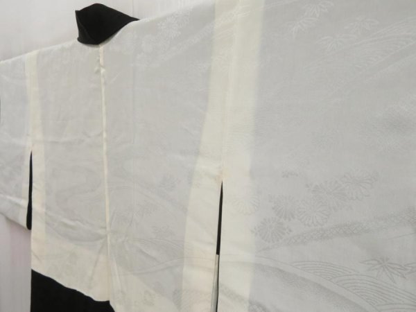 Photo8: 5314T05z510 Vintage Japanese Kimono Silk HAORI Shishi Black (8)