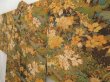 Photo2: 5314T11z690 Vintage Japanese Kimono Crepe Silk HAORI Flowers Yellow ochre (2)