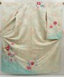 Photo1: 5314T13z920 Vintage Japanese Kimono Silk FURISODE Chrysanthemum Off-white (1)