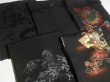 Photo4: GHG1z16  Japanese Kimono Silk BLACK HAORI 25pcs FREE SHIPPING (4)