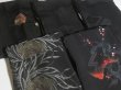 Photo7: GHG2z16  Japanese Kimono Silk BLACK HAORI 25pcs FREE SHIPPING (7)