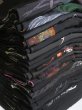 Photo1: GHG3z16  Japanese Kimono Silk BLACK HAORI 25pcs FREE SHIPPING (1)