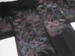 Photo3: GHG3z16  Japanese Kimono Silk BLACK HAORI 25pcs FREE SHIPPING (3)