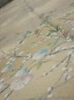 Photo4: 4H06z90  Japanese Kimono Silk  FABRIC Flowers Light olive 70.9x14.8 (4)