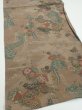 Photo2: 4H01z60  Japanese Kimono Crepe Silk  FABRIC Flowers Brown-Gray 39.4x14.2 (2)