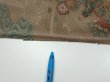 Photo6: 4H01z60  Japanese Kimono Crepe Silk  FABRIC Flowers Brown-Gray 39.4x14.2 (6)