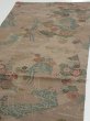 Photo3: 4H02z60  Japanese Kimono Crepe Silk  FABRIC Flowers Brown-Gray 39.4x14.2 (3)