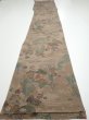 Photo5: 4H05z110  Japanese Kimono Crepe Silk  FABRIC Flowers Brown-Gray 69.3x14.2 (5)