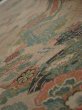 Photo4: 4H07z50  Japanese Kimono Crepe Silk  FABRIC Flowers Brown-Gray 59.8x7.1 (4)