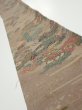 Photo1: 4H08z50  Japanese Kimono Crepe Silk  FABRIC Flowers Brown-Gray 59.8x7.1 (1)
