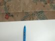Photo6: 4H10z30  Japanese Kimono Crepe Silk  FABRIC Flowers Brown-Gray 40.2x6.9 (6)