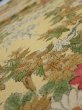 Photo4: 4H02z90  Japanese Kimono Crepe Silk  FABRIC Bird Sulfur yellow 48.4x14.2 (4)