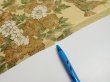 Photo6: 4H02z90  Japanese Kimono Crepe Silk  FABRIC Bird Sulfur yellow 48.4x14.2 (6)