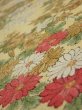 Photo4: 4H06z120  Japanese Kimono Crepe Silk  FABRIC Bird Sulfur yellow 65.4x14.0 (4)
