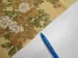 Photo6: 4H06z120  Japanese Kimono Crepe Silk  FABRIC Bird Sulfur yellow 65.4x14.0 (6)