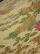 Photo4: 4H07z60  Japanese Kimono Crepe Silk  FABRIC Bird Sulfur yellow 57.1x7.5 (4)