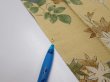 Photo5: 4H07z60  Japanese Kimono Crepe Silk  FABRIC Bird Sulfur yellow 57.1x7.5 (5)