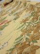 Photo4: 4H09z70  Japanese Kimono Crepe Silk  FABRIC Bird Sulfur yellow 77.2x6.3 (4)