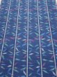 Photo1: 4H06z70  Japanese Kimono Silk TSUMUGI FABRIC Bamboo Navy 63.8x14.6 (1)