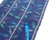 Photo6: 4H07z30  Japanese Kimono Silk TSUMUGI FABRIC Bamboo Navy 58.3x7.1 (6)