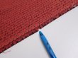 Photo6: 1Y01z60  Japanese Kimono Silk  FABRIC Shibori Red-Brown 42.1x14.4 (6)