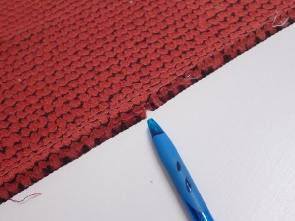 Photo6: 1Y01z60  Japanese Kimono Silk  FABRIC Shibori Red-Brown 42.1x14.4 (6)