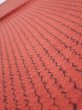 Photo4: 1Y02z60  Japanese Kimono Silk  FABRIC Shibori Red-Brown 41.7x14.4 (4)