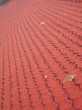 Photo4: 1Y03z100  Japanese Kimono Silk  FABRIC Shibori Red-Brown 67.7x14.6 (4)