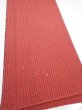 Photo2: 1Y05z100  Japanese Kimono Silk  FABRIC Shibori Red-Brown 65.7x14.6 (2)