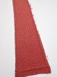 Photo2: 1Y07z50  Japanese Kimono Silk  FABRIC Shibori Red-Brown 60.6x7.5 (2)