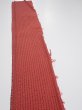 Photo3: 1Y07z50  Japanese Kimono Silk  FABRIC Shibori Red-Brown 60.6x7.5 (3)