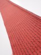 Photo1: 1Y08z50  Japanese Kimono Silk  FABRIC Shibori Red-Brown 61.4x7.5 (1)