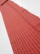 Photo1: 1Y09z60  Japanese Kimono Silk  FABRIC Shibori Red-Brown 85.8x7.1 (1)