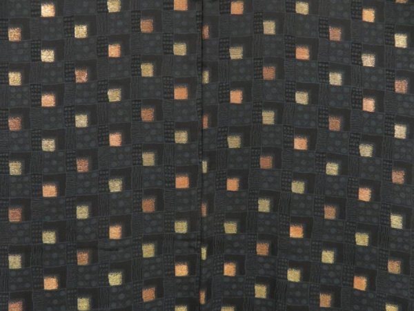 Photo3: 5315T01z590 Vintage Japanese Kimono Silk HAORI  Black (3)