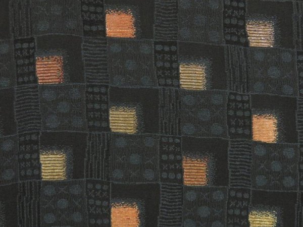 Photo6: 5315T01z590 Vintage Japanese Kimono Silk HAORI  Black (6)