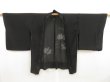 Photo6: 5315T02z280 Vintage Japanese Kimono Silk See through HAORI Flower Black (6)