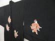 Photo2: 5315T03z610 Vintage Japanese Kimono Silk HAORI  Black (2)