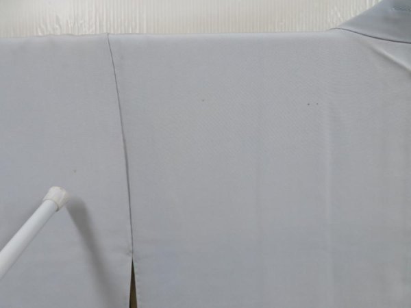 Photo5: 5315T10z610 Vintage Japanese Kimono Silk HAORI Flower Dull light blue (5)