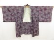 Photo5: 5315T11z510 Vintage Japanese Kimono Silk HAORI  Dark purple-gray (5)