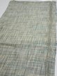 Photo3: 2N02z50  Japanese Kimono Silk TSUMUGI FABRIC  Light green 40.6x14.6 (3)