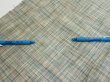 Photo7: 2N04z70  Japanese Kimono Silk TSUMUGI FABRIC  Light green 61.4x14.6 (7)