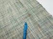 Photo8: 2N04z70  Japanese Kimono Silk TSUMUGI FABRIC  Light green 61.4x14.6 (8)
