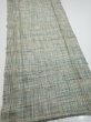 Photo2: 2N05z70  Japanese Kimono Silk TSUMUGI FABRIC  Light green 61.4x14.6 (2)