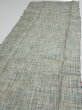 Photo3: 2N05z70  Japanese Kimono Silk TSUMUGI FABRIC  Light green 61.4x14.6 (3)