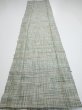 Photo5: 2N05z70  Japanese Kimono Silk TSUMUGI FABRIC  Light green 61.4x14.6 (5)