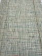 Photo1: 2N06z70  Japanese Kimono Silk TSUMUGI FABRIC  Light green 61.4x14.6 (1)