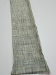 Photo2: 2N07z30  Japanese Kimono Silk TSUMUGI FABRIC  Light green 55.1x7.3 (2)
