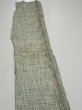 Photo3: 2N07z30  Japanese Kimono Silk TSUMUGI FABRIC  Light green 55.1x7.3 (3)