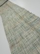 Photo1: 2N09z40  Japanese Kimono Silk TSUMUGI FABRIC  Light green 79.1x6.9 (1)