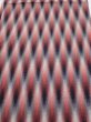 Photo1: 2N01z50 Vintage Japanese Kimono Silk  FABRIC  Red, Gray, Black 39.0x14.0 (1)